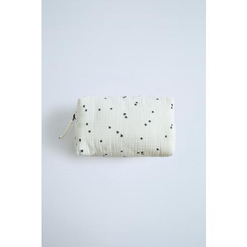 MUSLIN TOILETRY BAG WITH BIRDS