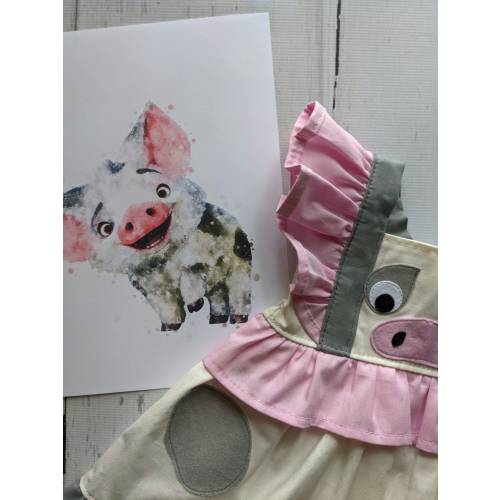 Girls Pua Twirl Dress, Pua Dress inspired by Moana, Everyday princess dress, sizes 12/18m, 2T-8 girls