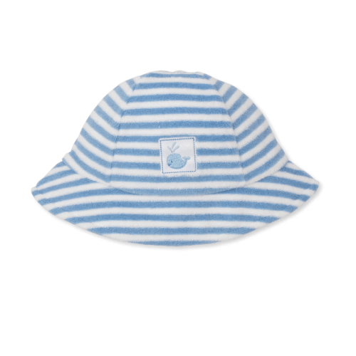 Whale Wonder Blue Stripe Terry Sunhat