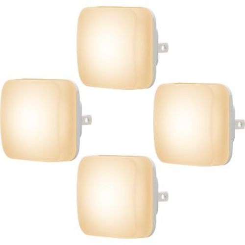 Energizer 4pk Square Glo Dot Light Sensing 3000K Nightlights White