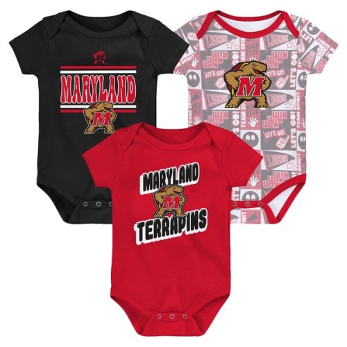 Maryland Terrapins Newborn Sunday Comics 3-Pack Bodysuit Set - Red