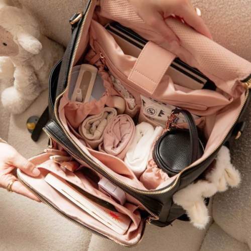 Lullaby Diaper Backpack Black | Poppy and Peonies – Poppy & Peonies