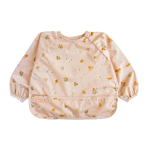 Torange Baby Bib, Long Sleeve Bib for Toddler, Waterproof Bibs for Baby, Baby-Led Weaning Smock, Machine Washable Feeding Bib