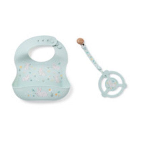 JUJUBE Bib and Teether Baby Bundle - Bunny Hollow
