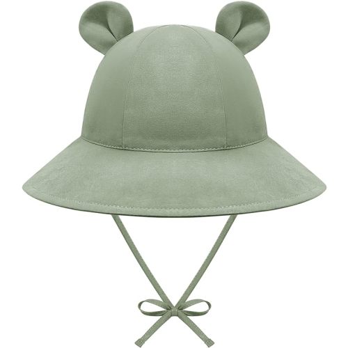 Baby Sun Hat Toddler Hats for Boys Girls Infant Sun Hat Baby Girl Hats with Bear Ears Wide Brim UPF 50+ Beach Hat