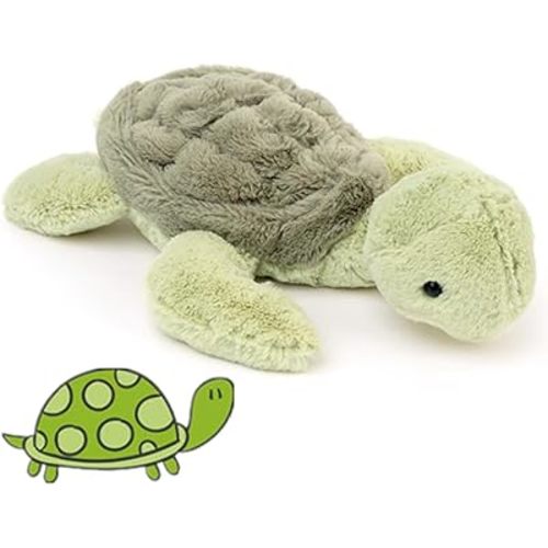 NatureMan 11 inch Weighted Plush Turtle Stuffed Animals, Soft Sea Turtle Plush Toy Cute Tortoise Plushies Dolls - Present for Kids, Babies,Toddlers