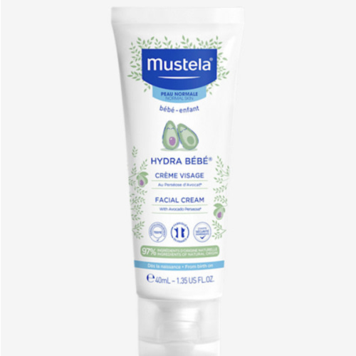 Mustela Hydra Bebe Face Cream – Daily Baby Moisturizer with Natural Avocado, Jojoba Oil & Shea Butter - 1.35 fl. oz. - Packaging may vary
