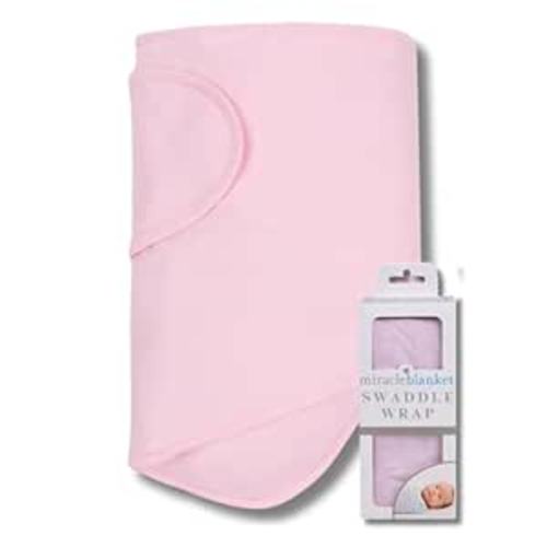 Miracle Blanket Swaddle Wrap – Help Your Newborn Sleep Longer – Soft & Secure Sleep Sack for Infants – Easy-to-Use Swaddling Blanket for a Calm Baby (Pink)