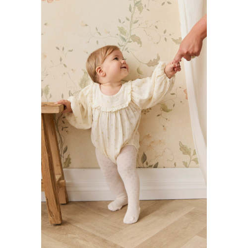 Organic Cotton Muslin Frances Playsuit - Vintage Ditsy – Jamie Kay USA
