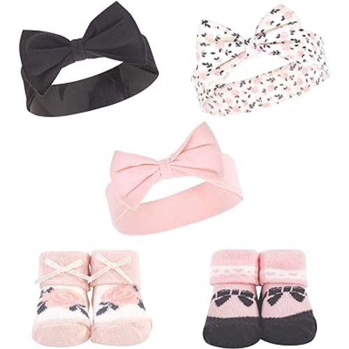 Hudson Baby baby-girls Headband and Socks Set