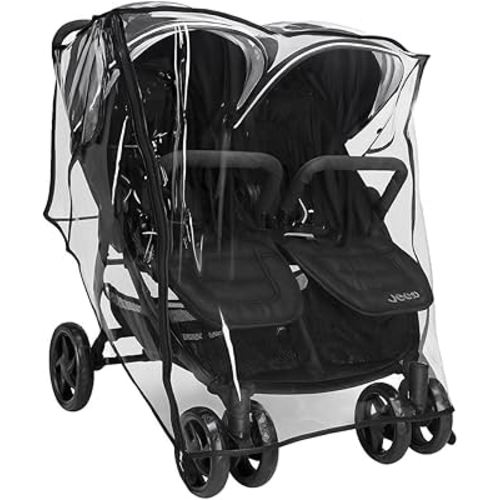 SASHA'S Side by Side Double Rain and Wind Cover for Jeep Destination Double Stroller - Zipper Access, Maximum Coverage, Weather Shield (Jogger not Included)