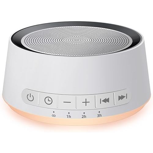 Sound Machine White Noise Machine with 30 Soothing Sounds 12 Colors Night Light Sleep Machine for Baby Kids Adults Brown Nosie Machine with 32 Volume Levels for Office Home Travel