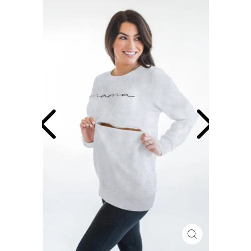 "MAMA" Nursing Sweatshirt - Gray