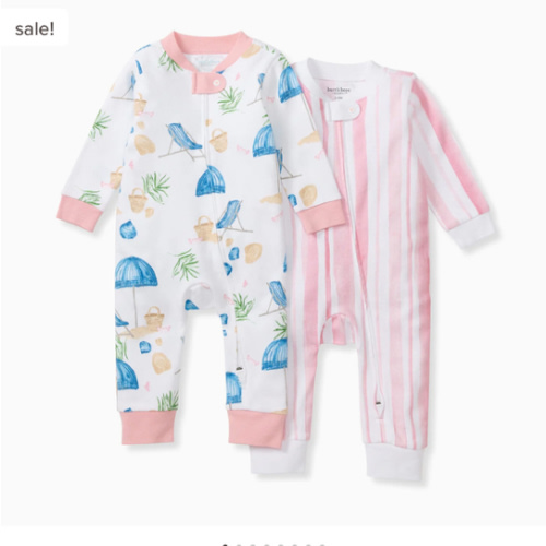 Santorini Beach Organic Cotton Sleep & Play 2 Pack – Burt's Bees Baby