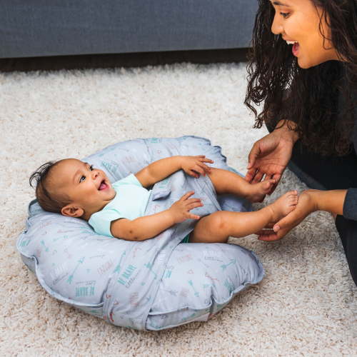 Leachco Cuddle-U Original Be Brave Nursing Pillow & More Sham-Style, Removable Cover