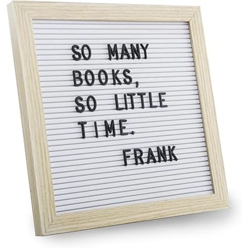 Changeable Felt Letter Board 25x25cm, WHITE