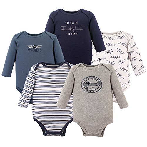 Hudson Baby unisex-baby Cotton Long-sleeve Bodysuits