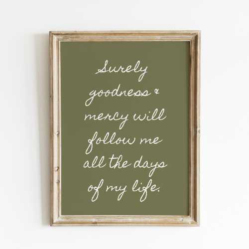 Psalm 23 Christian Wall Art Quote for Trendy Apartment Decor for Christian Housewarming Gift for Church Office Nursery Printable Wall Art