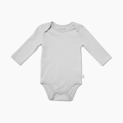 Tiny Kind Solid Long Sleeve Bodysuit - Light Grey, 3-6 M