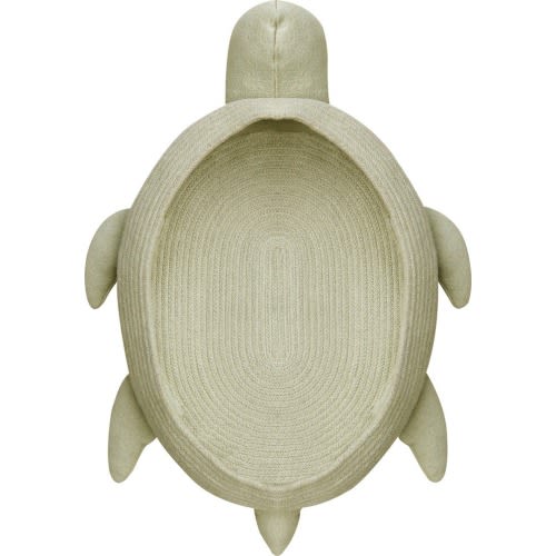 Lorena Canals Mama Turtle Basket, Olive Ivory Natural Honey