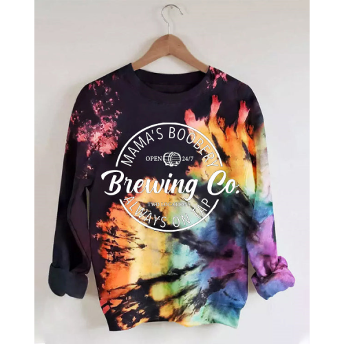 Mama's Boobery Tie Dye Sweatshirt (non-nursing friendly)