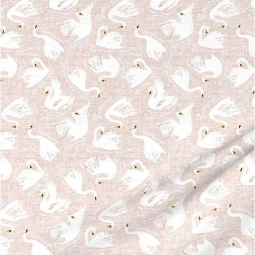 Baby Burp Cloth: Swan Lake in Blush. Burp Rag. Shoulder Cloth. Swans Burp Cloth. Pink Burp Cloth. Baby Shower Gift. Organic Burp Cloth.