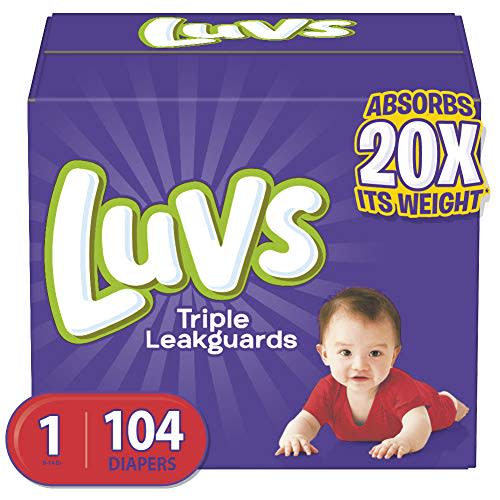 Luvs Luvs Triple leakguards Diapers Size 1 104 Count, 104 Count