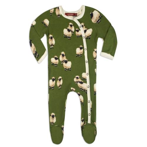 Valais Sheep Bamboo Snap Footed Romper