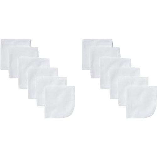Gerber Washcloth, White, 6-Count (Pack of 2)