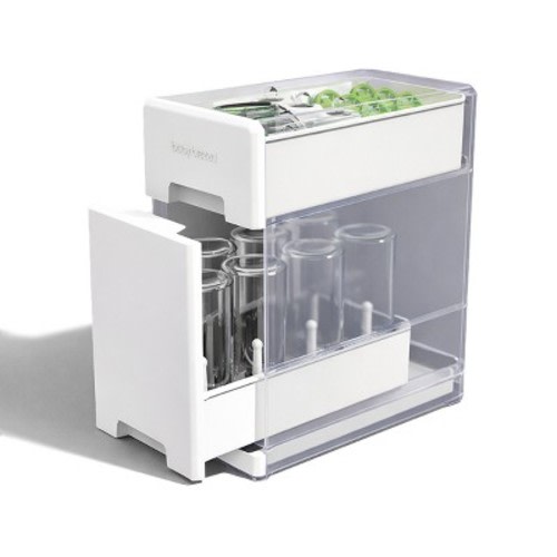 Baby Brezza Covered Drying Rack and Organizer Moisture Absorber White