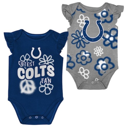 Girls Newborn & Infant Indianapolis Colts Outerstuff The Sunshine Two-Piece Bodysuit Set