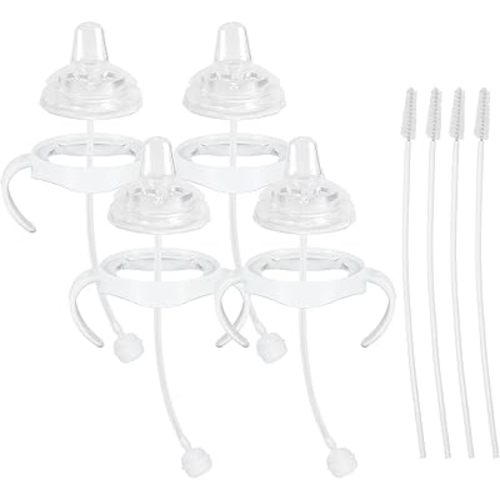 Sippy Cup Soft Spout Conversion Kit for Philips Avent Natural Baby Bottle, Bottle Handles and Weighted Straw - 4 Pack