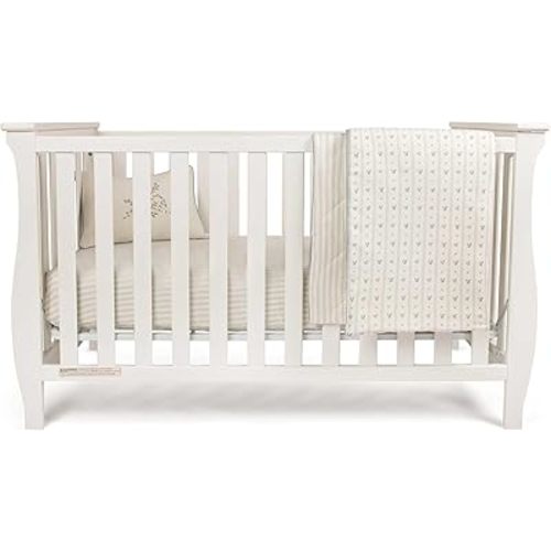 Ely's & Co. Crib Bedding Set for Boys, Toddler Bedding Set, 5 Piece Set Includes - 2 Fitted Crib Sheets/Toddler Bed Sheets, Quilted Comforter and Decorative Pillow, Blue Linear Berry Collection