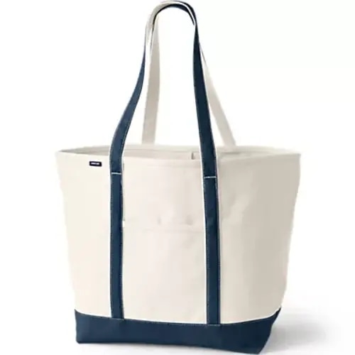 Medium 5 Pocket Open Top Canvas Tote Bag | Lands' End