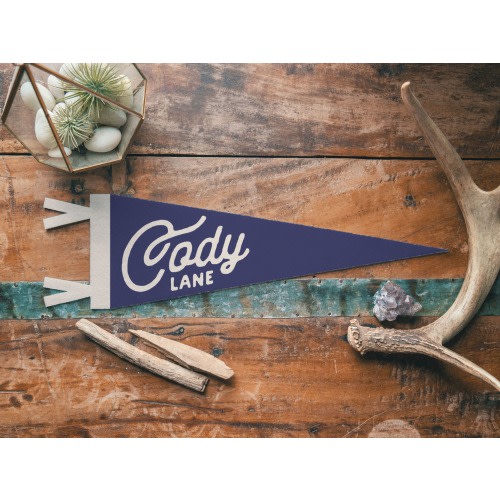 Custom Heritage Name Sign Felt Pennant | Personalized  Bold vintage style banner flag, kids & Nursery Wall Art, Boys Girls home decor gift