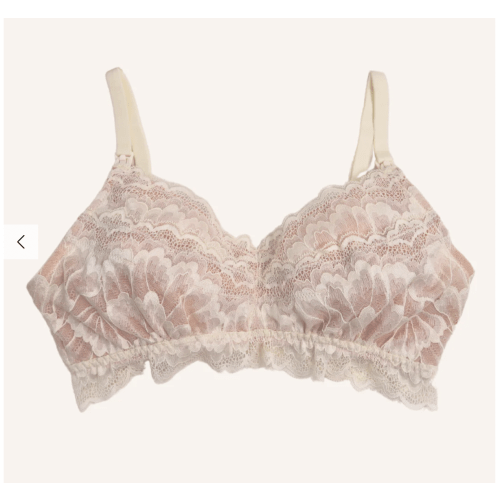 Tulip Lace Organic Cotton Nursing Bralette - Ivory – Size 2