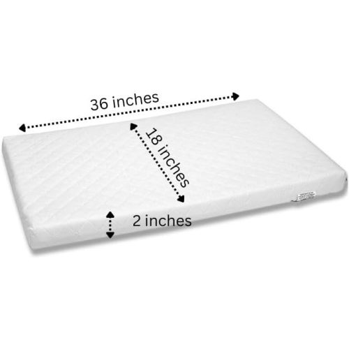 First Essentials Bassinet Cradle Mattress Pad (Rectangle, 18X36) for Newborn Comfort Breathable Easy Clean Hypoallergenic Waterproof Made in USA - Rectangle 18x36