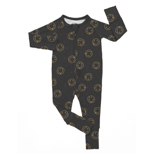 Distressed Smiley | Bamboo Romper