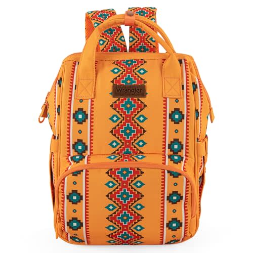 Montana West x Wrangler Aztec Baby Bag Backpack for Women Casual Daypack Travel Bags with Side Bottle Pockets