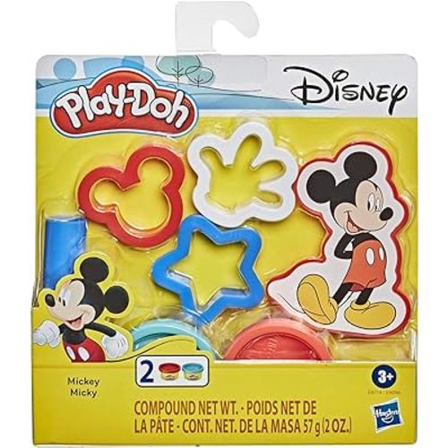 Play-Doh Disney Mickey Mouse 5-Piece Toolset for Kids 3 Years and Up with 2 Non-Toxic Colors