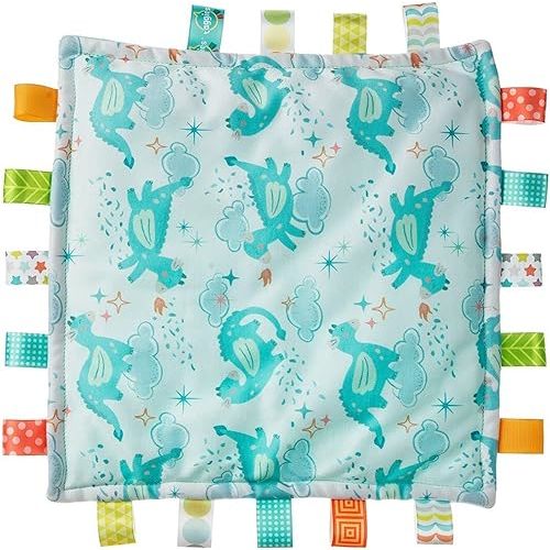 Taggies Lovey for Baby Security Blankets Original Comfy Blanket with Sensory Tags, 12 x 12-Inches, Drax Dragon