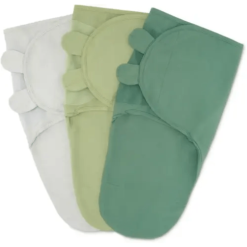 Comfy Cubs Swaddle Blanket Baby Girl Boy Easy Adjustable 3 Pack Infant Sleep Sack Wrap Newborn Babies (Small 0-3 Months, Stone, Sage, Azul)
