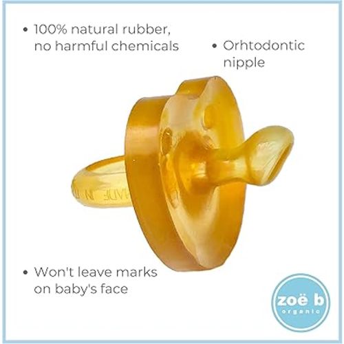 Orthodontic - Heart-Shape Shield - Natural Rubber Pacifier