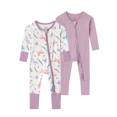 SUZEL Baby Viscose from Bamboo Footless Pajamas Boys Girls Zippy Pjs Sleep 'N Play Romper - 0-24 Months