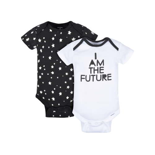 Onesies Brand Baby Neutral Short Sleeve Bodysuits, 2-Pack, Newborn - 6/9 Months