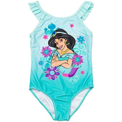 Disney Princess Cinderella Belle Tiana Jasmine Girls One Piece Bathing Suit Toddler to Little Kid