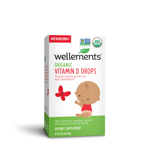 Organic Vitamin D Drops Supplement For Babies & Infants - Wellements®