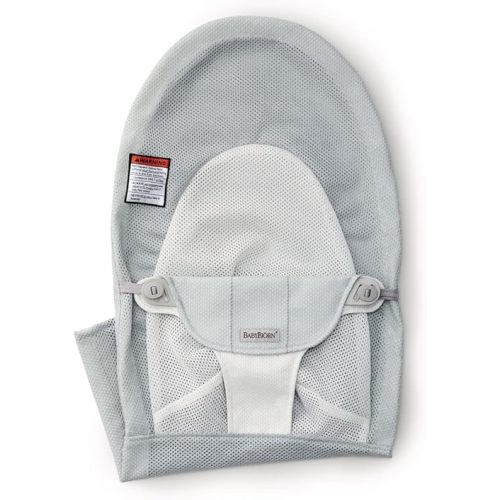 BabyBjörn Fabric Seat for Bouncer, Mesh, Silver/White