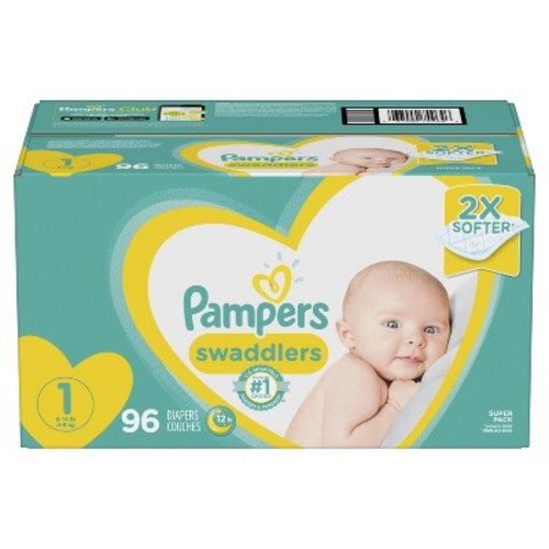 Pampers Swaddlers Diapers Super Pack (Select Size), Size: Size 1 (96 Count)