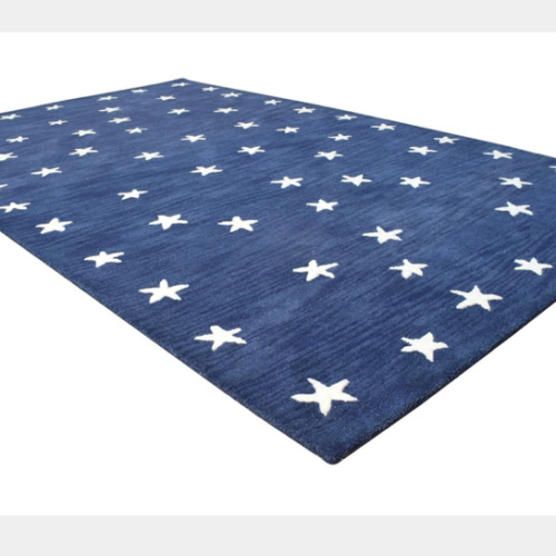 Star Rug Navy Blue Kids Rug Starry Skies Rug Nursery Rug Star